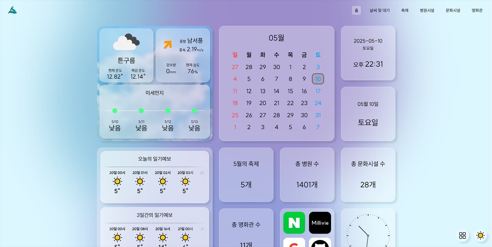 milliUlsan - 메인 페이지